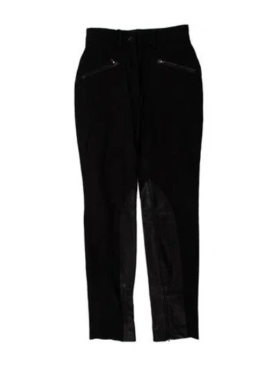 Pre-owned D&g Calfskin Skinny Leg Pants In Black