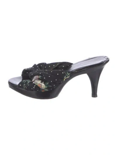 Pre-owned D&g Canvas Slides In Black