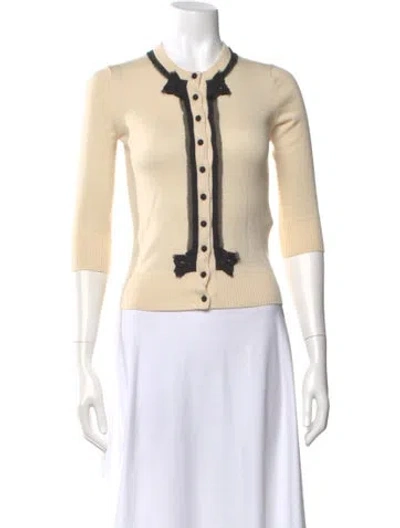 Pre-owned D&g Cashmere Crew Neck Sweater In Neutral