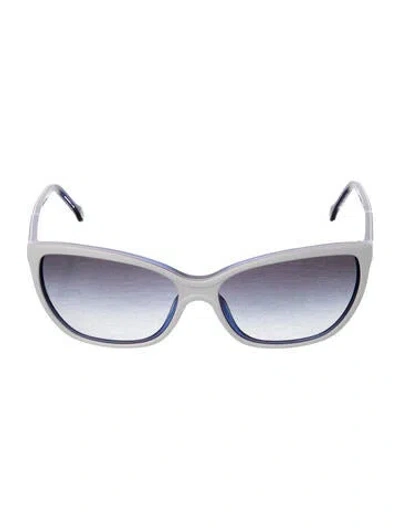 Pre-owned D&g Cat-eye Gradient Sunglasses In White