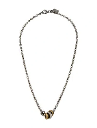 Pre-owned D&g Chain Necklace, 23" In Silver