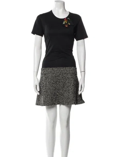 Pre-owned D&g Colorblock Pattern Mini Dress