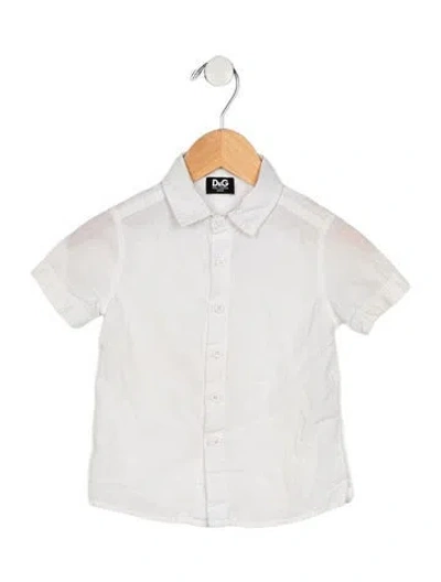 Pre-owned D&g Babies' Cotton Neutral Short Sleeve Button Up Shirt