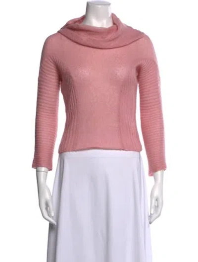 Pre-owned D&g Cowl Neck Sweater In Pink