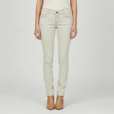 Pre-owned D & G Cream Denim Slim Fit Jeans M In White