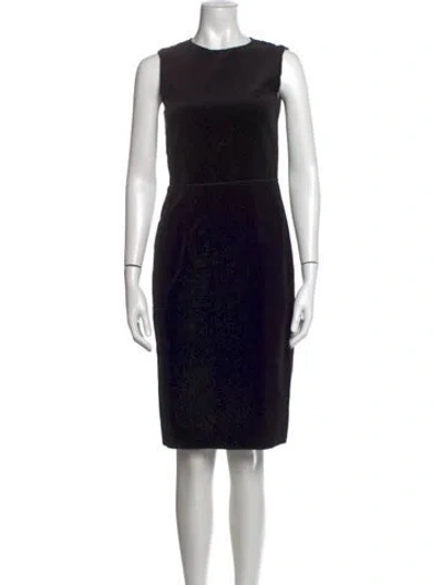 Pre-owned D&g Crew Neck Knee-length Dress In Black
