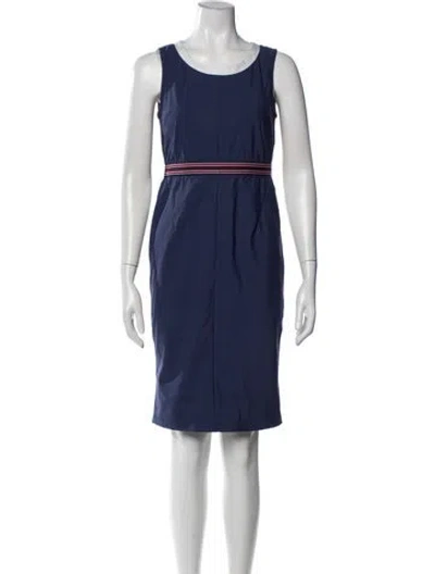 Pre-owned D&g Crew Neck Knee-length Dress In Blue