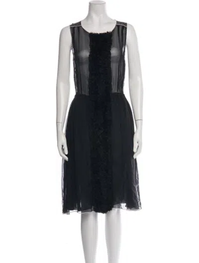 Pre-owned D&g Crew Neck Knee-length Dress W/ Tags In Black