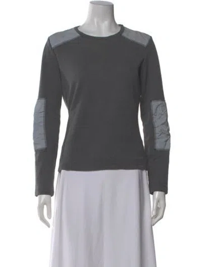 Pre-owned D&g Crew Neck Long Sleeve Top In Gray