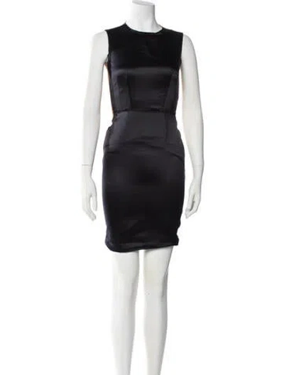 Pre-owned D&g Crew Neck Mini Dress In Black