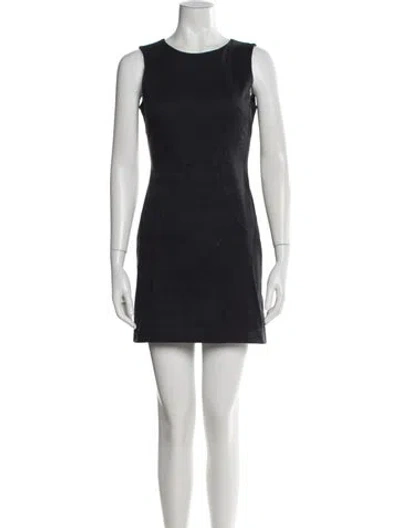 Pre-owned D&g Crew Neck Mini Dress In Black
