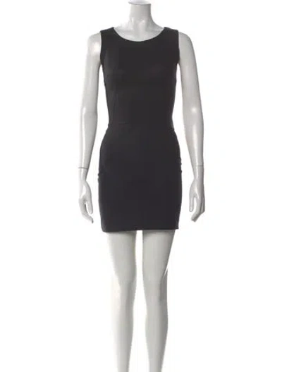 Pre-owned D&g Crew Neck Mini Dress In Black