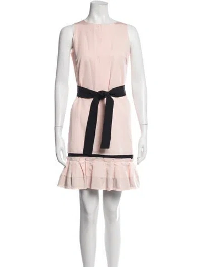 Pre-owned D&g Crew Neck Mini Dress In Pink