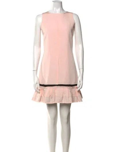 Pre-owned D&g Crew Neck Mini Dress In Pink