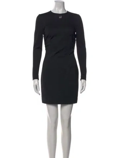 Pre-owned D&g Crew Neck Mini Dress W/ Tags In Black