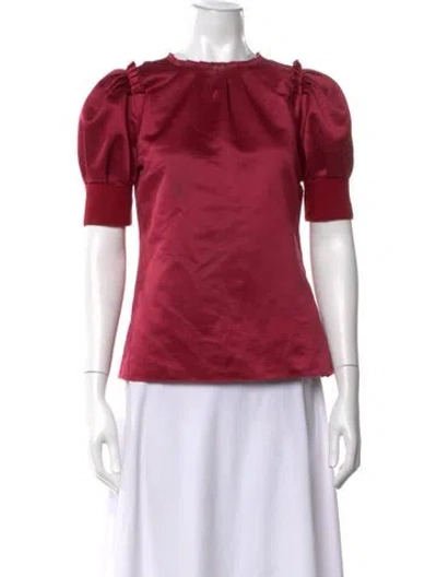 Pre-owned D&g Crew Neck Short Sleeve Top In Red