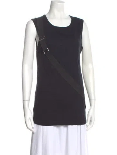 Pre-owned D&g Crew Neck Sleeveless Top In Black