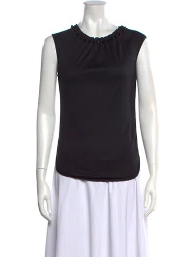 Pre-owned D&g Crew Neck Sleeveless Top In Black