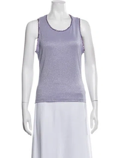 Pre-owned D&g Crew Neck Sleeveless Top In Purple