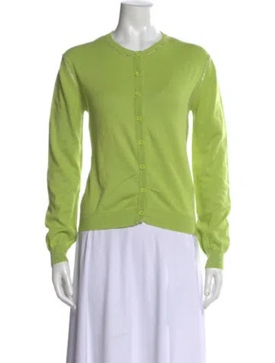 Pre-owned D&g Crew Neck Sweater In Green