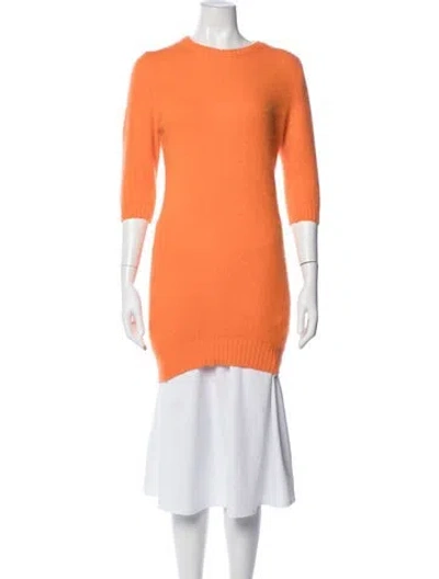 Pre-owned D&g Crew Neck Sweater In Orange