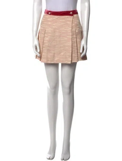 Pre-owned D&g Crystal Embellishments Mini Skirt In Neutral