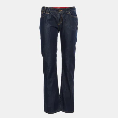 Pre-owned D & G Dark Blue Denim Regular Fit Lovely Jeans M/waist 30"