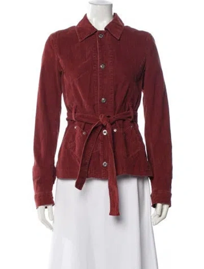 Pre-owned D&g Denim Jacket In Burgundy