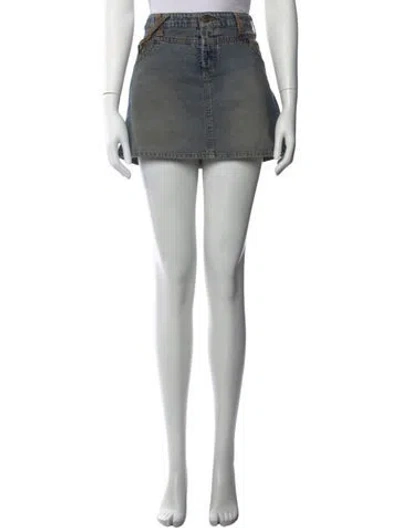 Pre-owned D&g Distressed Accents Mini Skirt