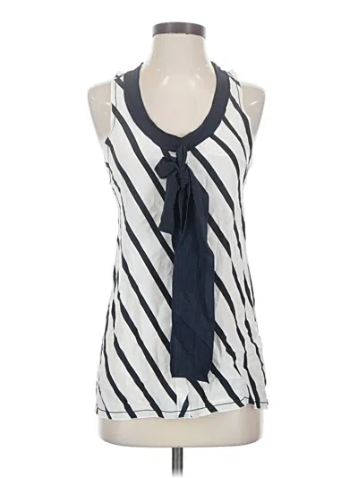 Pre-owned D&g Dolce & Gabbana Tank Top Blue Tie Neck Tops