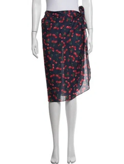 Pre-owned D&g Floral Print Cover-up In Blue