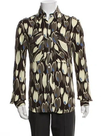 Pre-owned D&g Floral Print Long Sleeve Shirt In Multicolor