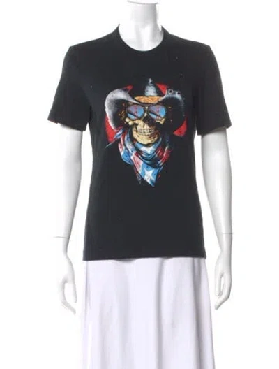 Pre-owned D&g Graphic Print Crew Neck T-shirt In Black
