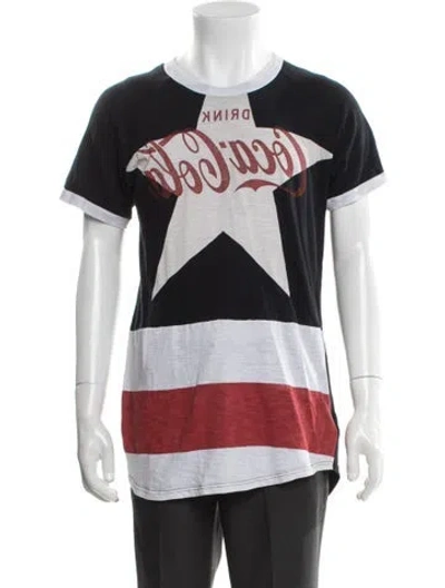Pre-owned D&g Graphic Print Crew Neck T-shirt In Blue