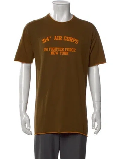 Pre-owned D&g Graphic Print Crew Neck T-shirt In Brown