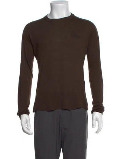 Pre-owned D&g Graphic Print Crew Neck T-shirt In Brown