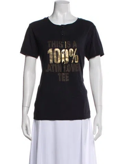 Pre-owned D&g Graphic Print Crew Neck T-shirt In Gray