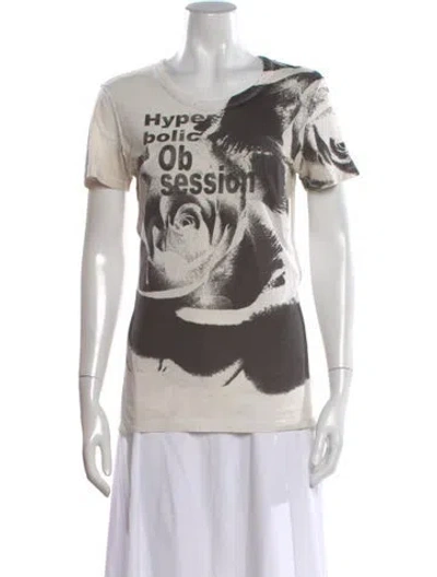 Pre-owned D&g Graphic Print Crew Neck T-shirt In Gray
