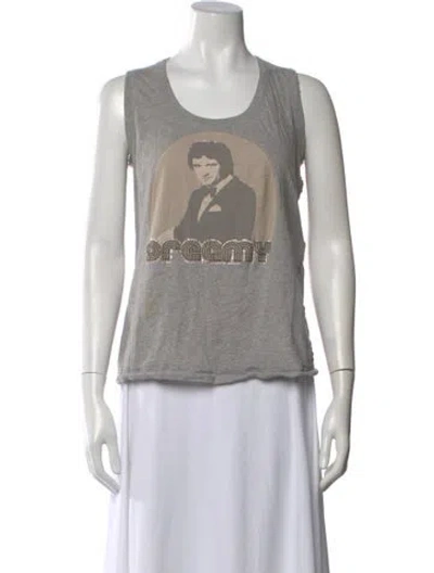 Pre-owned D&g Graphic Print Crew Neck T-shirt In Gray