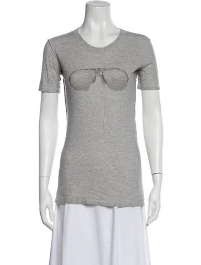Pre-owned D&g Graphic Print Crew Neck T-shirt In Gray