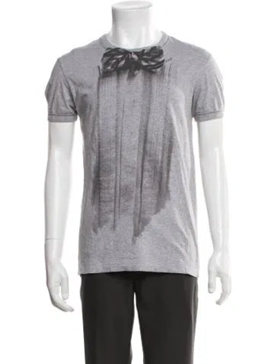 Pre-owned D&g Graphic Print Crew Neck T-shirt In Grey