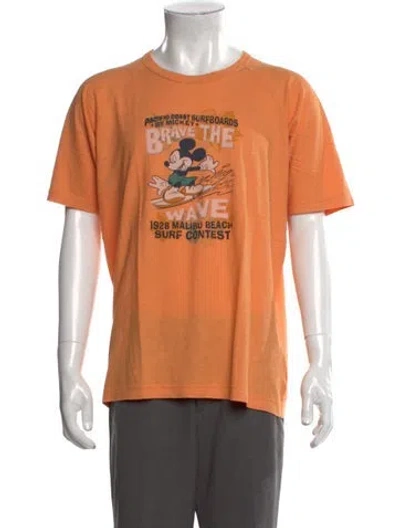 Pre-owned D&g Graphic Print Crew Neck T-shirt In Orange