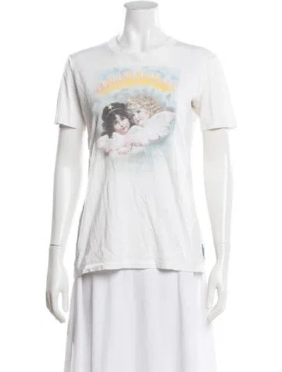 Pre-owned D&g Graphic Print Crew Neck T-shirt In White