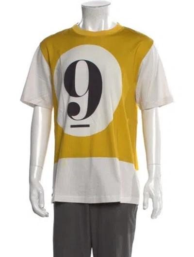 Pre-owned D&g Graphic Print Crew Neck T-shirt In Yellow