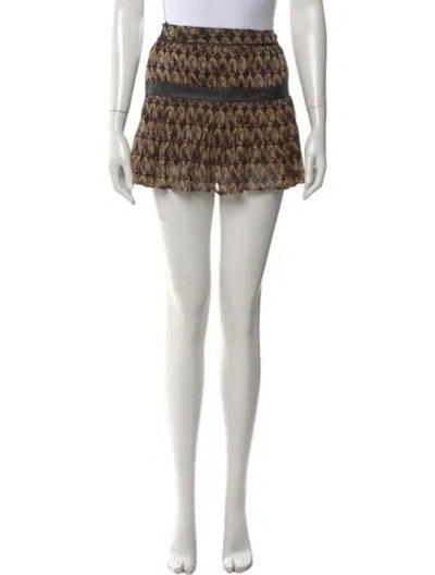 Pre-owned D&g Graphic Print Mini Skirt In Black