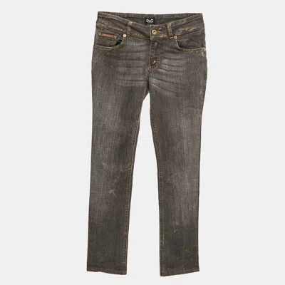 D & G Grey Washed Denim Low Waist Flared Fit Jeans S Waist 24"