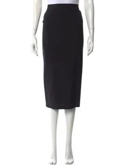 Pre-owned D&g Grosgrain Trim Midi Length Skirt In Blue