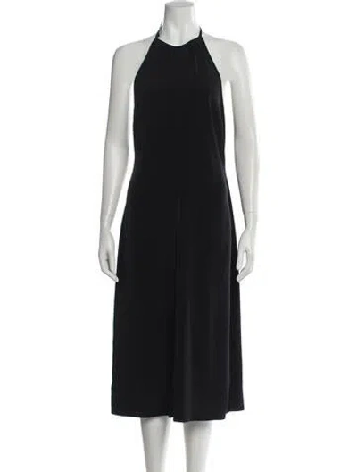 Pre-owned D&g Halterneck Midi Length Dress In Black