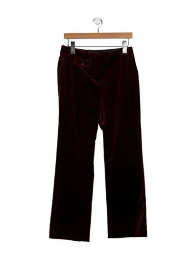 Pre-owned D&g High-rise Wide Leg Jeans In Burgundy