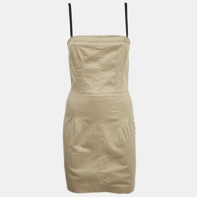 Pre-owned D & G Khaki Green Cotton Mini Dress S
